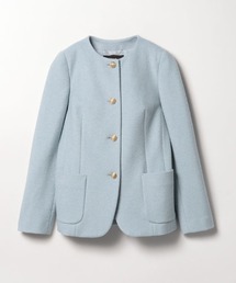 【タグ付き未使用】アルアバイル　パイルメルトンノーカラージャケット allureville（アルアバイル）の「パイルメルトンノーカラー