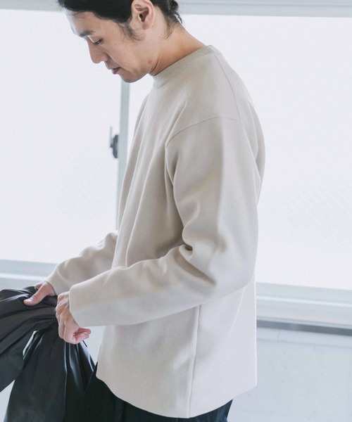 URBAN RESEARCH DOORS（アーバンリサーチドアーズ）の「ダブルフェイスプルオーバー（ニット/セーター・メンズ・ブラック/ブラウン/オフホワイト/グレー系その他・40/38）」の2枚目の写真