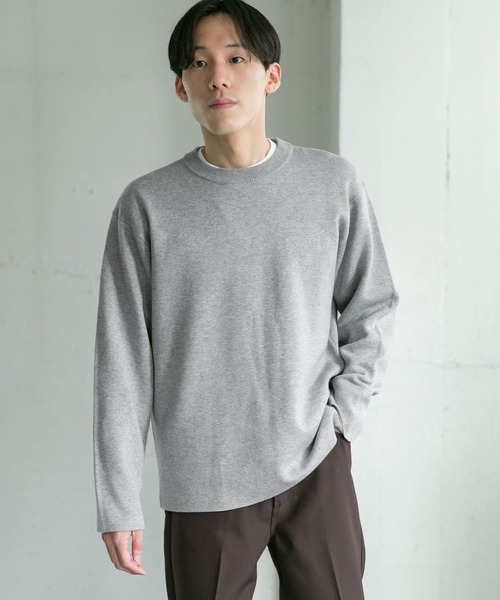 URBAN RESEARCH DOORS（アーバンリサーチドアーズ）の「ダブルフェイスプルオーバー（ニット/セーター・メンズ・ブラック/ブラウン/オフホワイト/グレー系その他・40/38）」の6枚目の写真