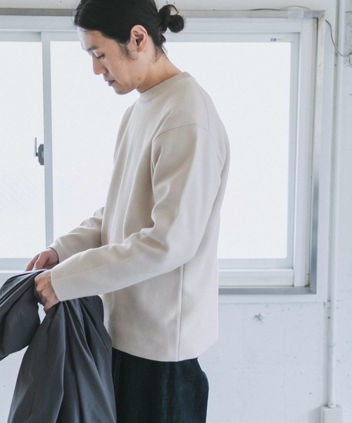 URBAN RESEARCH DOORS（アーバンリサーチドアーズ）の「ダブルフェイスプルオーバー（ニット/セーター・メンズ・ブラック/ブラウン/オフホワイト/グレー系その他・40/38）」の7枚目の写真