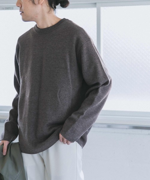 URBAN RESEARCH DOORS（アーバンリサーチドアーズ）の「ダブルフェイスプルオーバー（ニット/セーター・メンズ・ブラック/ブラウン/オフホワイト/グレー系その他・40/38）」の19枚目の写真