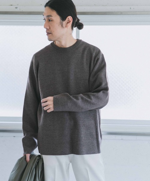 URBAN RESEARCH DOORS（アーバンリサーチドアーズ）の「ダブルフェイスプルオーバー（ニット/セーター・メンズ・ブラック/ブラウン/オフホワイト/グレー系その他・40/38）」の8枚目の写真