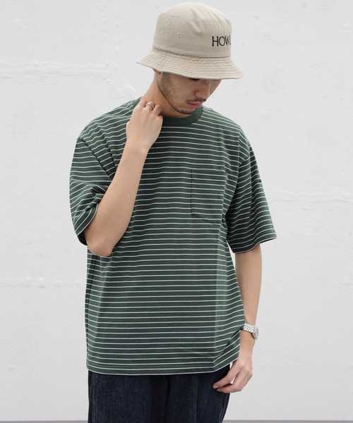 ORCIVAL（オーシバル）の「ORCIVAL/オーシバル　30JERSEY　クルーネック ポケットTEE CREW NECK POCKET TEE OR-C0080 HCJ（Tシャツ/カットソー・メンズ・ホワイト/ネイビー/グリーン・4/5）」の5枚目の写真