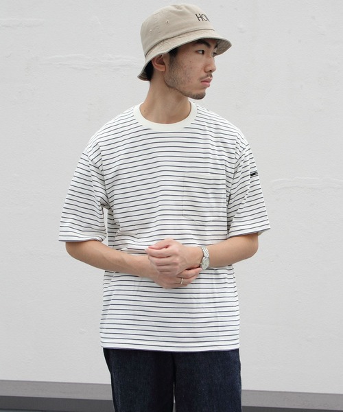 ORCIVAL（オーシバル）の「ORCIVAL/オーシバル　30JERSEY　クルーネック ポケットTEE CREW NECK POCKET TEE OR-C0080 HCJ（Tシャツ/カットソー・メンズ・ホワイト/ネイビー/グリーン・4/5）」の18枚目の写真