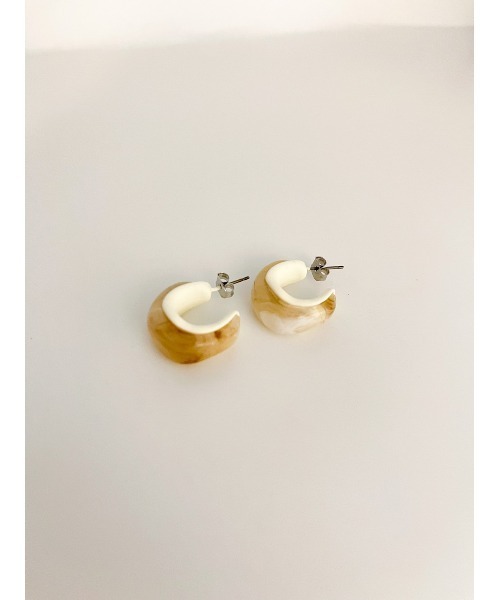 mou(モウ)の「マーブル2パターンファッショナブルピアス(ピアス(両耳用)・レディース・ホワイト/ブラウン/グレー・FREE)」の16枚目の写真