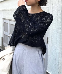 パッチワークレースブラウス