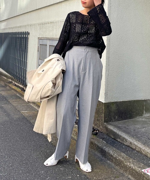 Omekashi(オメカシ)の「パッチワークレースブラウス(シャツ/ブラウス・レディース・ブラック/オフホワイト・FREE)」の16枚目の写真