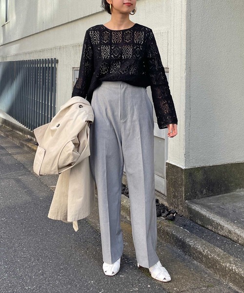 Omekashi(オメカシ)の「パッチワークレースブラウス(シャツ/ブラウス・レディース・ブラック/オフホワイト・FREE)」の17枚目の写真