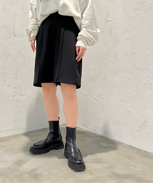 apres jour mignon(アプレジュールミニョン)の「センターシームハーフパンツ【ZOZOTOWN限定アイテム】(その他パンツ・レディース・ブラック/ダークブラウン/ベージュ・X-LARGE/フリー)」の5枚目の写真