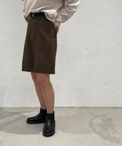 apres jour mignon(アプレジュールミニョン)の「センターシームハーフパンツ【ZOZOTOWN限定アイテム】(その他パンツ・レディース・ブラック/ダークブラウン/ベージュ・X-LARGE/フリー)」の13枚目の写真