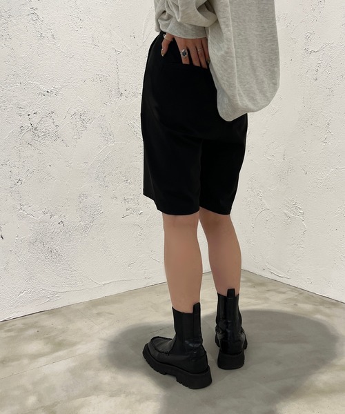 apres jour mignon(アプレジュールミニョン)の「センターシームハーフパンツ【ZOZOTOWN限定アイテム】(その他パンツ・レディース・ブラック/ダークブラウン/ベージュ・X-LARGE/フリー)」の6枚目の写真