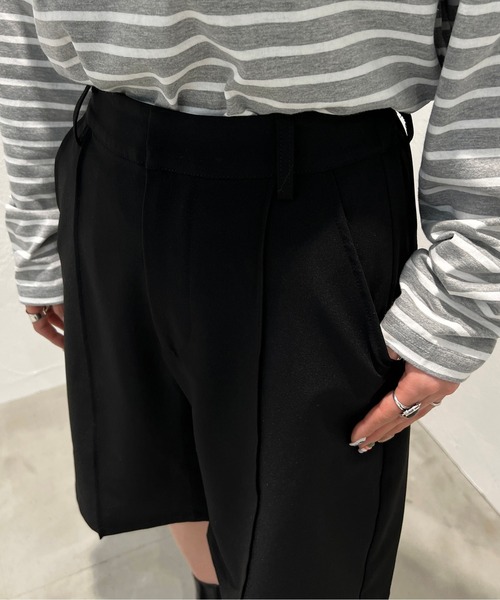 apres jour mignon(アプレジュールミニョン)の「センターシームハーフパンツ【ZOZOTOWN限定アイテム】(その他パンツ・レディース・ブラック/ダークブラウン/ベージュ・X-LARGE/フリー)」の10枚目の写真