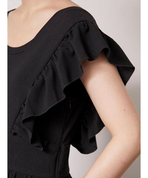 armonia（アルモニーア）の「armonia.フリル袖コンビネゾン（つなぎ/オールインワン・レディース・ブラック/オフホワイト・FREE）」の15枚目の写真