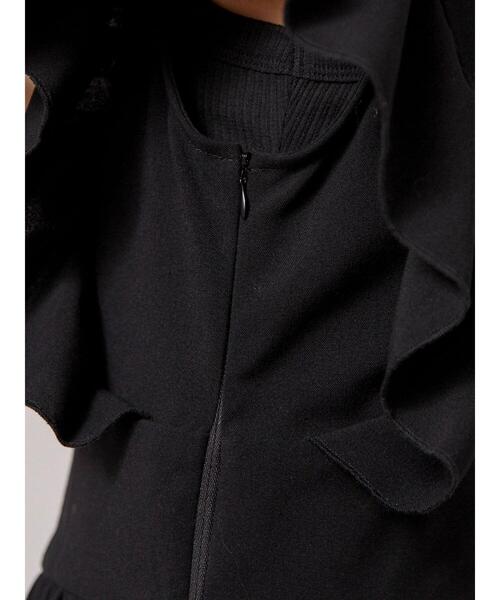 armonia（アルモニーア）の「armonia.フリル袖コンビネゾン（つなぎ/オールインワン・レディース・ブラック/オフホワイト・FREE）」の16枚目の写真