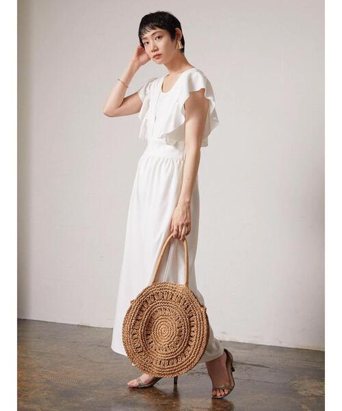 armonia（アルモニーア）の「armonia.フリル袖コンビネゾン（つなぎ/オールインワン・レディース・ブラック/オフホワイト・FREE）」の17枚目の写真