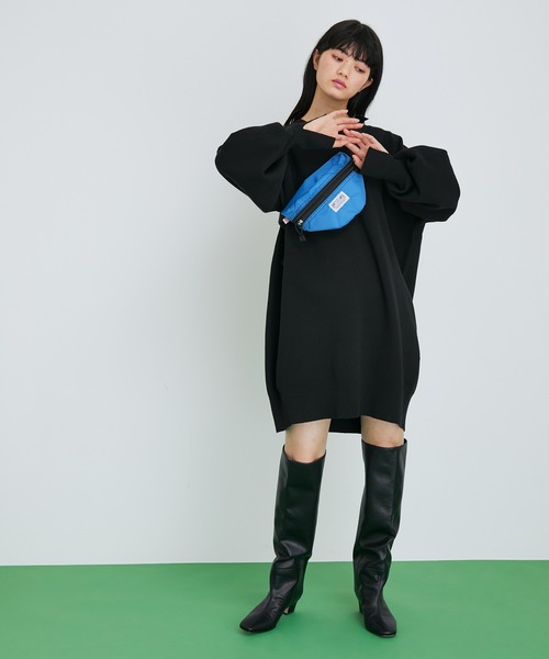 ADAM ET ROPE'(アダムエロペ)の「オーガニックコットン接結チュニック(ニット/セーター・レディース・ブラック/ホワイト系その他・FREE)」の3枚目の写真