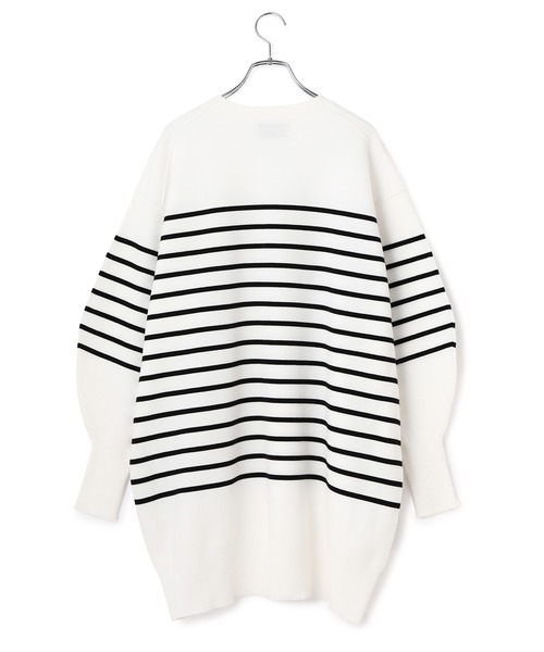 ADAM ET ROPE'(アダムエロペ)の「オーガニックコットン接結チュニック(ニット/セーター・レディース・ブラック/ホワイト系その他・FREE)」の9枚目の写真