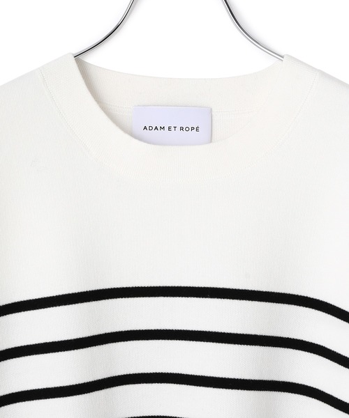 ADAM ET ROPE'(アダムエロペ)の「オーガニックコットン接結チュニック(ニット/セーター・レディース・ブラック/ホワイト系その他・FREE)」の10枚目の写真
