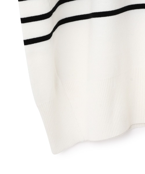 ADAM ET ROPE'(アダムエロペ)の「オーガニックコットン接結チュニック(ニット/セーター・レディース・ブラック/ホワイト系その他・FREE)」の12枚目の写真