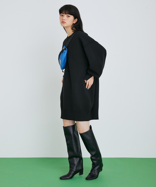 ADAM ET ROPE'(アダムエロペ)の「オーガニックコットン接結チュニック(ニット/セーター・レディース・ブラック/ホワイト系その他・FREE)」の17枚目の写真