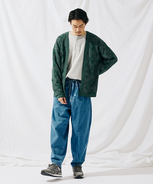 JOURNAL STANDARD（ジャーナルスタンダード）の「※【GEOM PATTERN / ジオメパターン】ジャガード カーディガン（カーディガン/ボレロ・メンズ・ブラック/ネイビー/レッド/イエロー/グリーン/ブルー系その他・SMALL/MEDIUM/LARGE）」の7枚目の写真