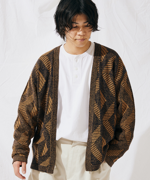 JOURNAL STANDARD（ジャーナルスタンダード）の「※【GEOM PATTERN / ジオメパターン】ジャガード カーディガン（カーディガン/ボレロ・メンズ・ブラック/ネイビー/レッド/イエロー/グリーン/ブルー系その他・SMALL/MEDIUM/LARGE）」の21枚目の写真