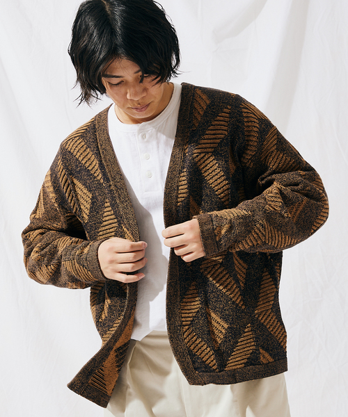 JOURNAL STANDARD（ジャーナルスタンダード）の「※【GEOM PATTERN / ジオメパターン】ジャガード カーディガン（カーディガン/ボレロ・メンズ・ブラック/ネイビー/レッド/イエロー/グリーン/ブルー系その他・SMALL/MEDIUM/LARGE）」の20枚目の写真