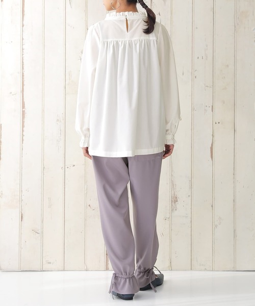 osharewalker（オシャレウォーカー）の「【廃盤】『裾リボンセンタープレスパンツ』（その他パンツ・レディース・ブラック/ラベンダー/グリーン・2/1）」の10枚目の写真