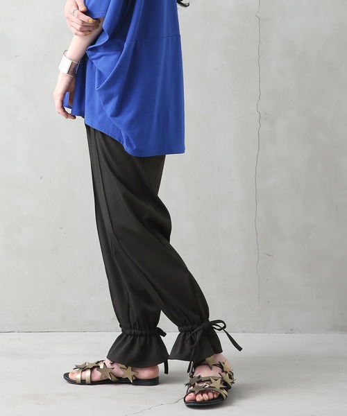 osharewalker（オシャレウォーカー）の「【廃盤】『裾リボンセンタープレスパンツ』（その他パンツ・レディース・ブラック/ラベンダー/グリーン・2/1）」の14枚目の写真