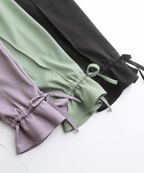 osharewalker（オシャレウォーカー）の「【廃盤】『裾リボンセンタープレスパンツ』（その他パンツ・レディース・ブラック/ラベンダー/グリーン・2/1）」の17枚目の写真