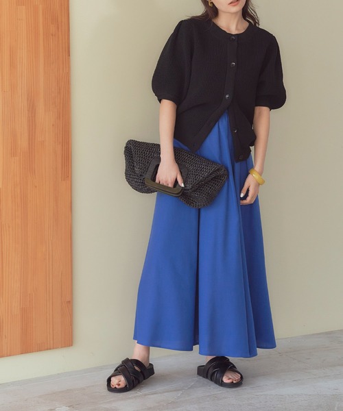 titivate（ティティベイト）の「リネン混ウエストギャザースカート（スカート・レディース・ブラック/レッド/ナチュラル/ブルー/グリーン・S/M/L）」の12枚目の写真