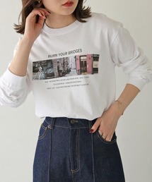 HER CLOSET | 【shemoshelly】WEB限定フォトプリントロゴロンT(Tシャツ/カットソー)