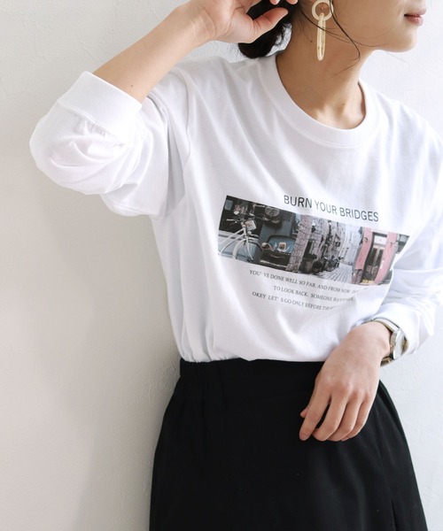 HER CLOSET（ハークローゼット）の「【累計1万枚販売突破！】WEB限定フォトプリントロゴロンT（Tシャツ/カットソー・レディース・ホワイト系その他/ホワイト系その他2・S/M）」の20枚目の写真