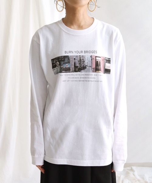HER CLOSET（ハークローゼット）の「【累計1万枚販売突破！】WEB限定フォトプリントロゴロンT（Tシャツ/カットソー・レディース・ホワイト系その他/ホワイト系その他2・S/M）」の19枚目の写真