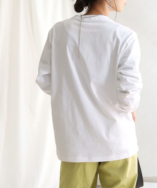 HER CLOSET（ハークローゼット）の「【累計1万枚販売突破！】WEB限定フォトプリントロゴロンT（Tシャツ/カットソー・レディース・ホワイト系その他/ホワイト系その他2・S/M）」の7枚目の写真