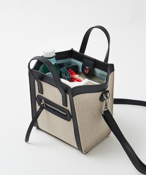 LOWELL things(ロウェル シングス)の「●【WEB限定】ファブリックジャガードミニトートBAG(ショルダーバッグ・レディース・ダークベージュ/ブラック/ベージュ・フリー)」の20枚目の写真