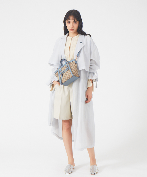 LOWELL things(ロウェル シングス)の「●【WEB限定】ファブリックジャガードミニトートBAG(ショルダーバッグ・レディース・ダークベージュ/ブラック/ベージュ・フリー)」の8枚目の写真