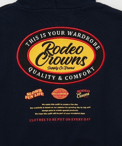 RODEO CROWNS WIDE BOWL（ロデオクラウンズワイドボウル）の「キッズオーバルロゴパーカー（パーカー・キッズ・ネイビー/ライトベージュ・110/120/130/140）」の18枚目の写真