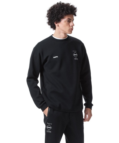 BRISTOL ブラック クルーネック スウェット F.C.Real Bristol（エフシーレアルブリストル）の「TECH SWEAT
