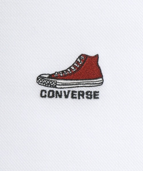 CONVERSE(コンバース)の「CONVERSE/コンバース カノコ シューズ刺繍 無地 ストライプ ポロシャツ(ポロシャツ・メンズ・ホワイト/ライトグレー/ブラック/ブルー/ホワイト系その他/ホワイト系その他2・LL/M/L)」の12枚目の写真