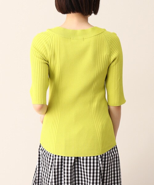 UNTITLED（アンタイトル）の「◆【STORY掲載】クリアレーヨン リブニット（ニット/セーター・レディース・ダークネイビー/グレー系/黄緑系/ホワイト・44/48/00/02/04）」の18枚目の写真