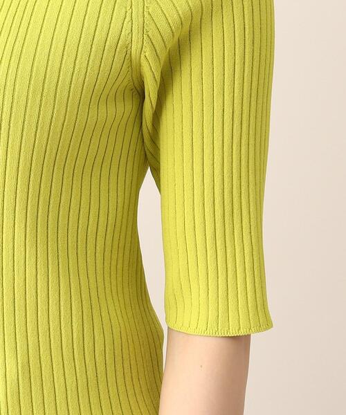 UNTITLED（アンタイトル）の「◆【STORY掲載】クリアレーヨン リブニット（ニット/セーター・レディース・ダークネイビー/グレー系/黄緑系/ホワイト・44/48/00/02/04）」の8枚目の写真