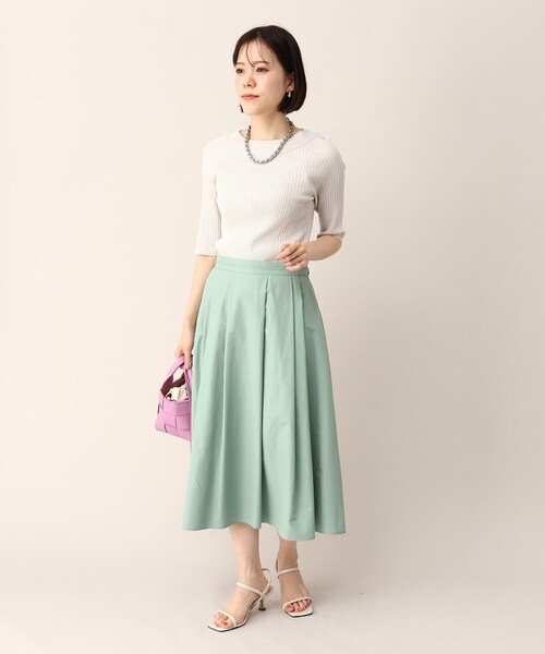 UNTITLED（アンタイトル）の「◆【STORY掲載】クリアレーヨン リブニット（ニット/セーター・レディース・ダークネイビー/グレー系/黄緑系/ホワイト・44/48/00/02/04）」の15枚目の写真