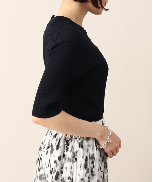 UNTITLED（アンタイトル）の「◆【STORY掲載】クリアレーヨン リブニット（ニット/セーター・レディース・ダークネイビー/グレー系/黄緑系/ホワイト・44/48/00/02/04）」の6枚目の写真