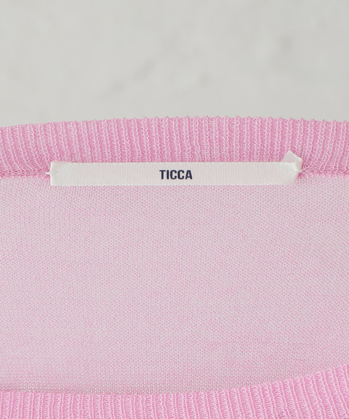 TICCA ティッカ　ニット　セーター　プルオーバー　ウール　毛　ピンク TICCA - TICCA (ティッカ) TAGA-314-01 タートルビッグプル