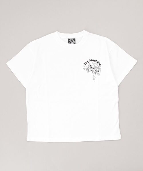 TOY　MACHINE（トイ　マシーン）の「TOY MACHINE/トイマシーン キッズ Tシャツ 22S920-42（Tシャツ/カットソー・キッズ・ホワイト/ブラック/グリーン・140cm/150cm/160cm/130cm）」の4枚目の写真