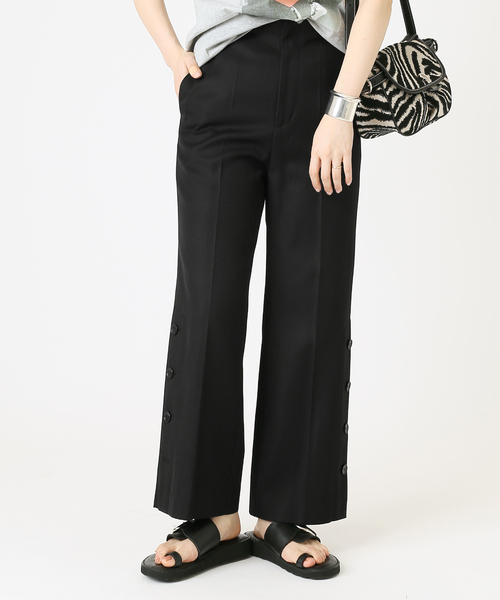 journal standard L'essage(ジャーナルスタンダードレサージュ)の「VIScottonツイルボタンパンツ(その他パンツ・レディース・ブラック/ホワイト系その他・38/36)」の1枚目の写真