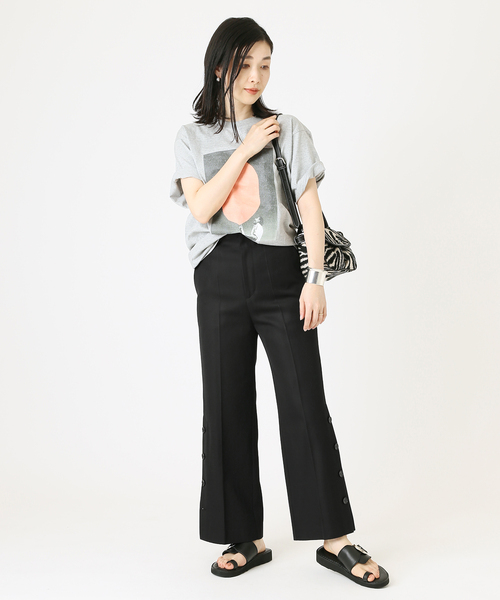 journal standard L'essage(ジャーナルスタンダードレサージュ)の「VIScottonツイルボタンパンツ(その他パンツ・レディース・ブラック/ホワイト系その他・38/36)」の22枚目の写真