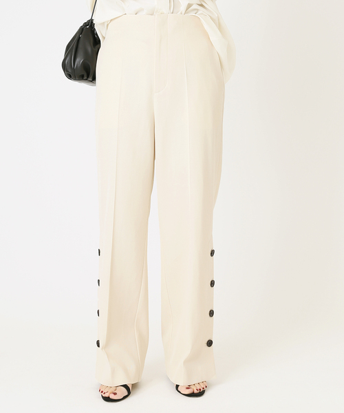 journal standard L'essage(ジャーナルスタンダードレサージュ)の「VIScottonツイルボタンパンツ(その他パンツ・レディース・ブラック/ホワイト系その他・38/36)」の3枚目の写真