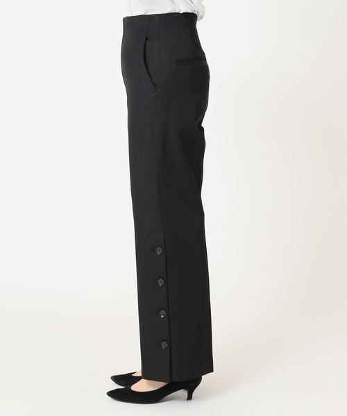 journal standard L'essage(ジャーナルスタンダードレサージュ)の「VIScottonツイルボタンパンツ(その他パンツ・レディース・ブラック/ホワイト系その他・38/36)」の5枚目の写真